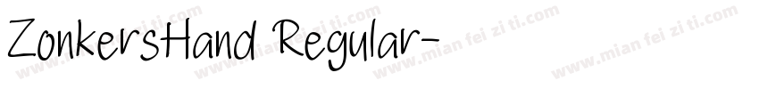 ZonkersHand Regular字体转换